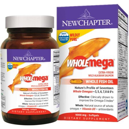 New Chapter Wholemega Whole Óleo de Peixe - 30 Cápsulas em Gel