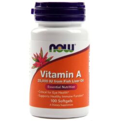 Vitamina A Now Foods 25.000 UI 100 Cápsulas Gel: Saúde Ocular e Imunidade
