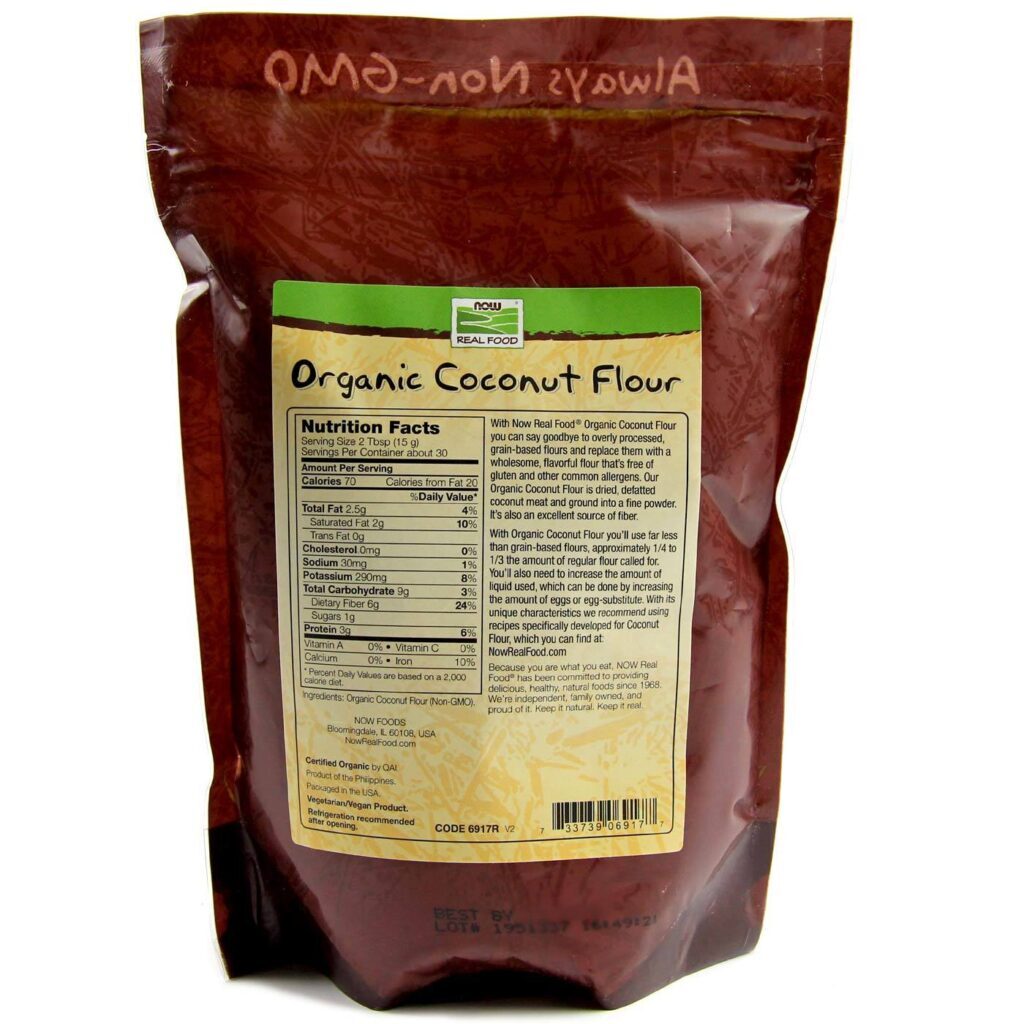 Now Foods Farinha de Coco Orgânico 454g - Fibra e Nutrição para sua Cozinha - Imagem 2