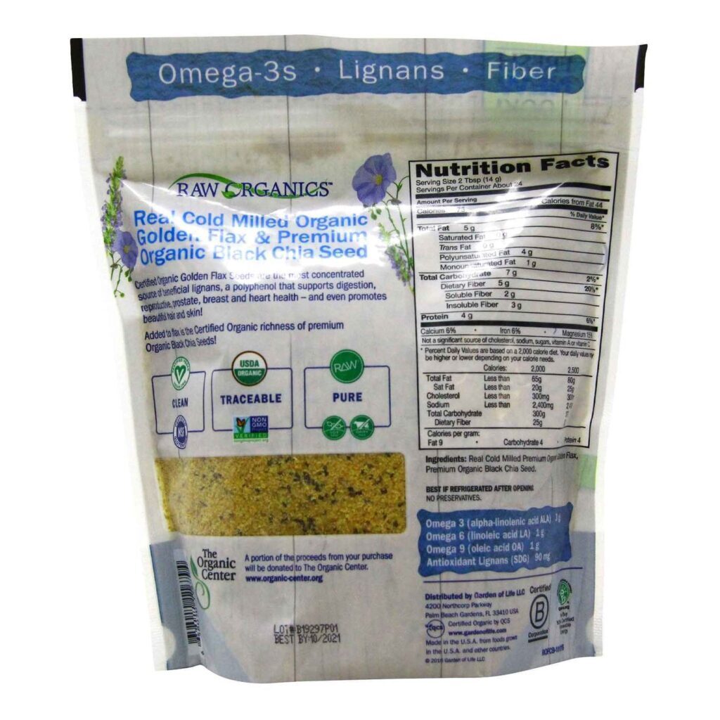 Garden of Life Raw Organics™ Mistura de Linhaça e Chia - 340g: Nutrição Pura e Vegana para Você - Imagem 2