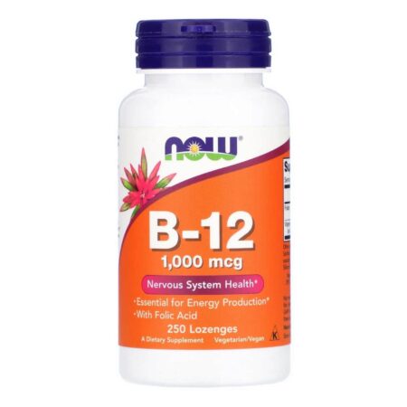 Now Foods, Vitamina B-12 1000 mcg com Ácido Fólico - 250 Pastilhas