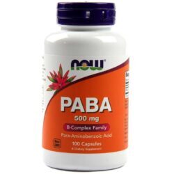 Now Foods PABA 500mg com Complexo B - 100 Cápsulas: Saúde e Vitalidade para Você