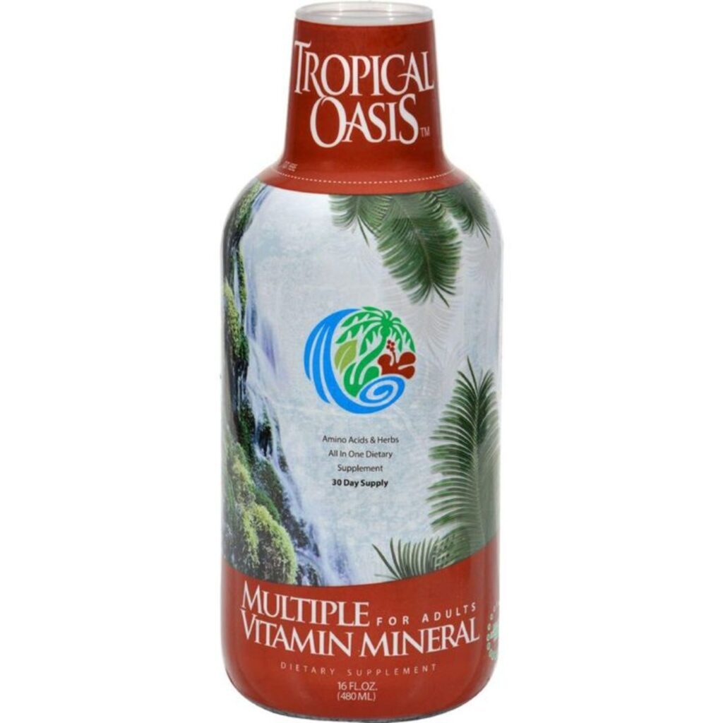Tropical Oasis Mineral Vitamínico Líquido Múltiplo para Adultos - 480 mL