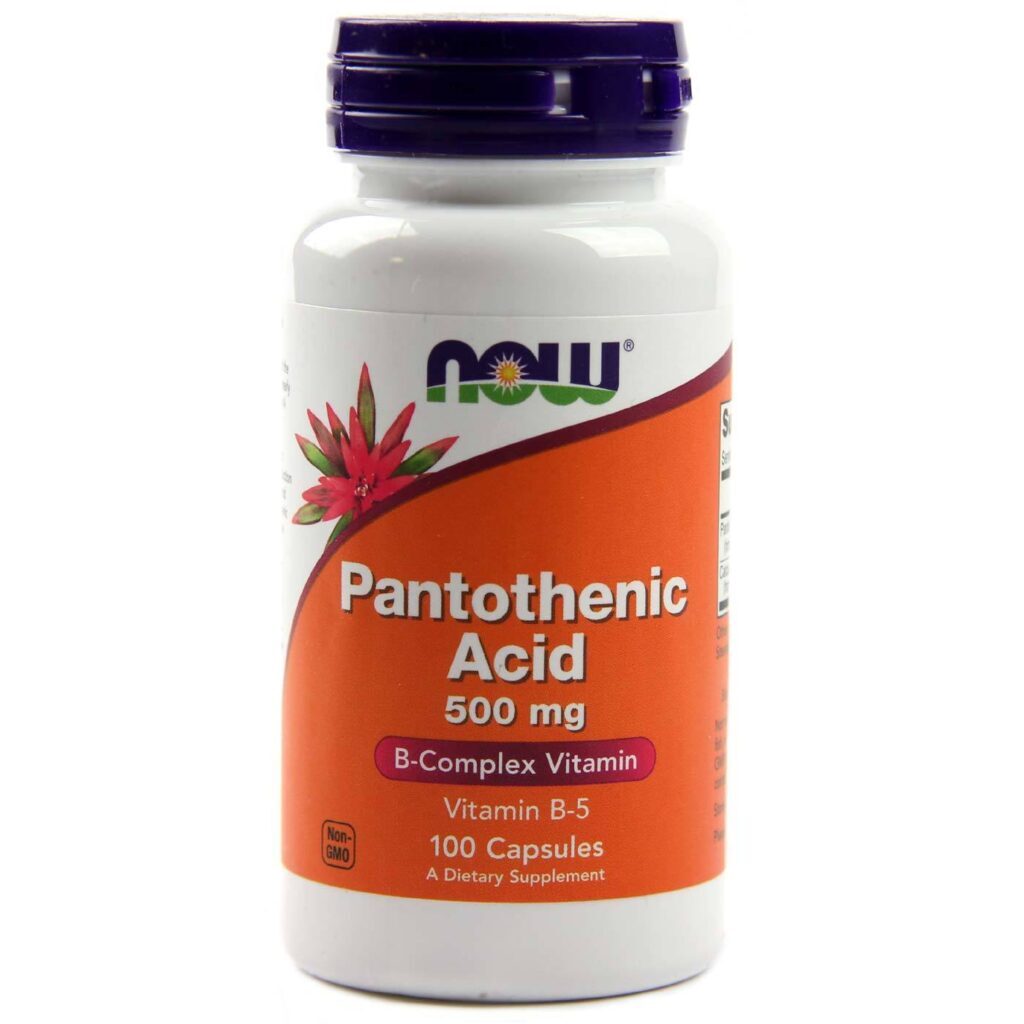Now Foods Ácido Pantotênico 500 mg - 100 Cápsulas: Energia e Metabolismo
