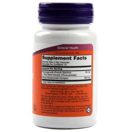 Now Foods, Pycnogenol 30 mg - 30 Cápsulas Vegetarianas - Image 2