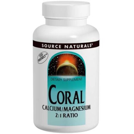 Source Naturals Coral cálcio / magnésio 2:1 180 Tabletes