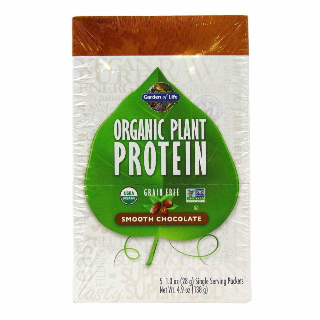 Garden of Life Proteína Vegetal Orgânica - 5 Pacotes de 28g Cada (1 oz)