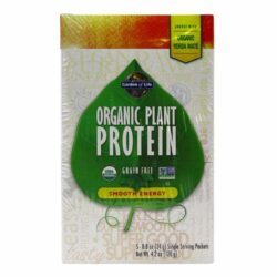 Garden of Life Proteína Vegetal Orgânica Energia Suave - 5 Pacotes 24g Cada