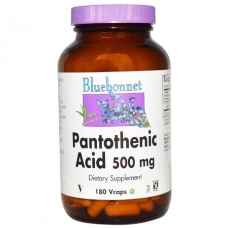 Bluebonnet Nutrition, Ácido Pantotênico - 500 mg - 180 Cápsulas Vegetarianas