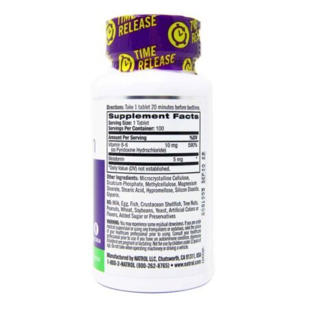 Natrol Melatonina 5mg Liberação Lenta 100 Tabletes: Sono Reparador Para Você - Imagem 3