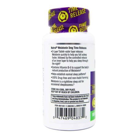 Natrol Melatonina 5mg Liberação Lenta 100 Tabletes: Sono Reparador Para Você - Imagem 4