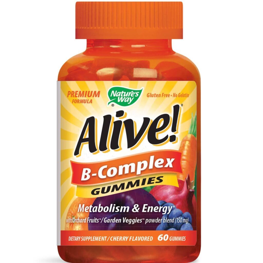 Nature's Way Alive! Gomas Complexo B - Energia e Vitalidade em 60 Gomas