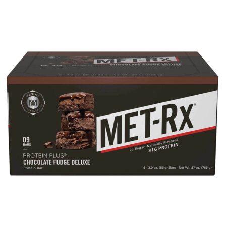 MET-Rx Proteína mais Barras, Chocolate Fudge Deluxe - 9 Barras