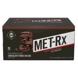 MET-Rx Proteína mais Barras Chocolate Fudge Deluxe - 9 Barras - Energia e Recuperação Muscular