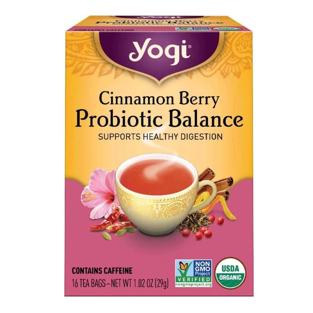 Yogi Tea Orgânico Equilíbrio Probiótico Especiarias Canela - 16 Saquinhos de Chá
