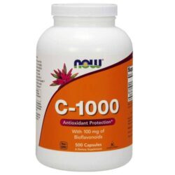 Vitamina C-1000 Now Foods com 100mg Bioflavonóides - 500 Cápsulas