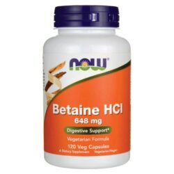 Now Foods HCl Betaína - 120 Cápsulas: Suporte Digestivo para o Bem-Estar no Brasil