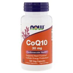 Now Foods CoQ10 30 mg - 120 Cápsulas Vegetarianas: Antioxidante Essencial