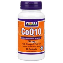 CoQ10 60 mg com Ômega 3, Óleo de Peixe e Lecitina - Now Foods - 60 Cápsulas: Saúde Cardiovascular e Energia Celular