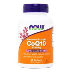 Now Foods CoQ10 600mg Alta Potência - 60 Cápsulas Gel | Energia e Saúde Cardiovascular