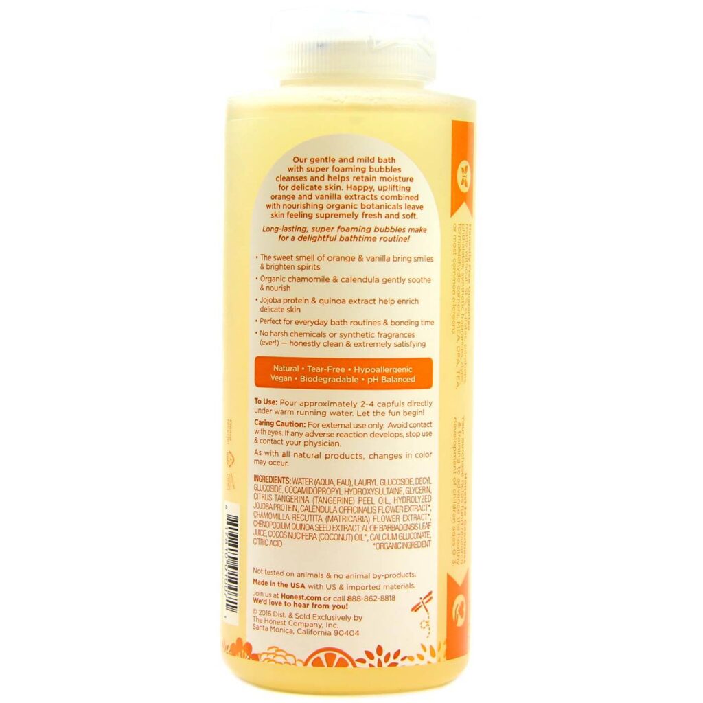 The Honest Company Espuma de Banho Baunilha Laranja Doce 355ml | Pele Macia e Perfumada - Imagem 2