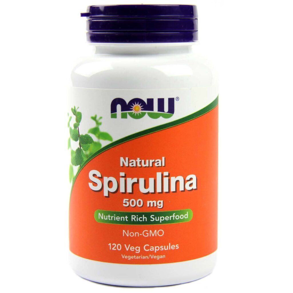 Spirulina Natural 500 mg Now Foods 120 Cápsulas Vegetarianas: Energia e Nutrição Essencial