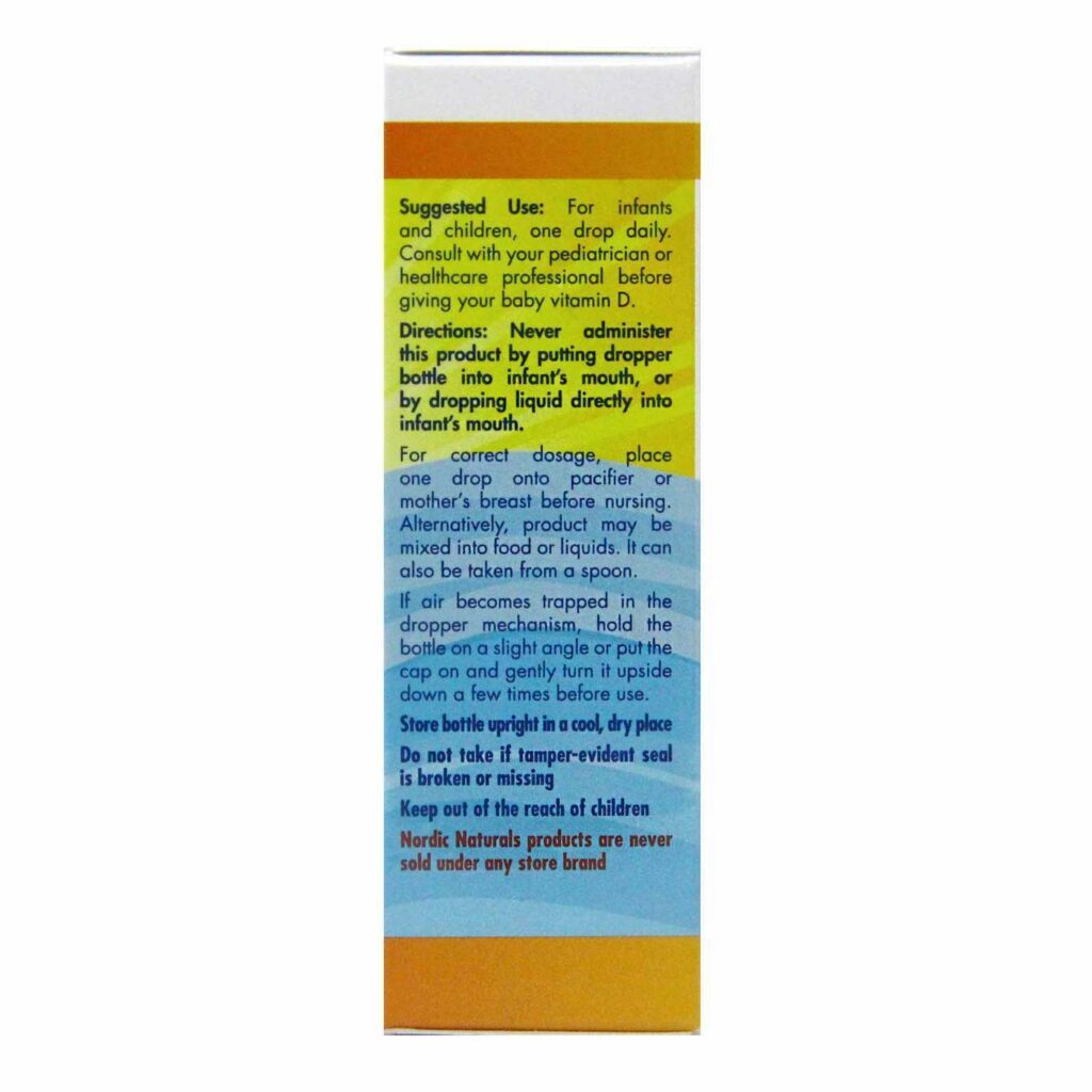 Nordic Naturals Baby's Vitamina D3 400 IU - Suplemento Essencial para Bebês - 11 ml - Imagem 4