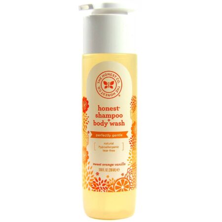 The Honest Company, Shampoo e Sabonete Liquido para o Corpo, Baunilha e Laranja Doce - 296 ml