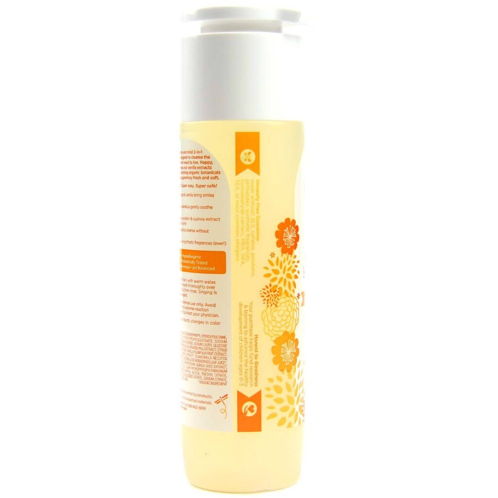 The Honest Company Shampoo e Sabonete Líquido Corporal Baunilha e Laranja Doce - 296ml - Imagem 3