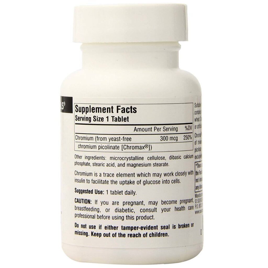 Picolinato de Cromo 300mcg Source Naturals: Controle de Açúcar e Mais Energia no Brasil - Imagem 2