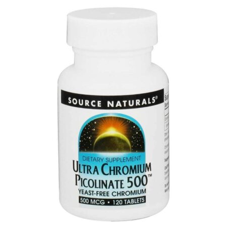 Source Naturals, Ultra Cromo - Picolinato 500 mcg - 120 Comprimidos