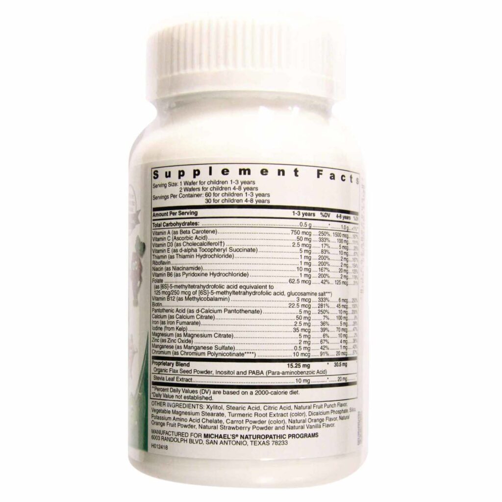 Michael's Multivitamínico Infantil - 60 Pastilhas Mastigáveis para Crianças - Imagem 3