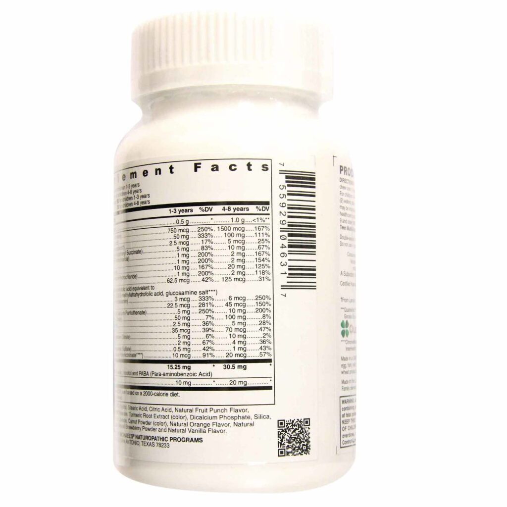 Michael's Multivitamínico Infantil - 60 Pastilhas Mastigáveis para Crianças - Imagem 4