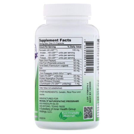 Michael's Enzimas Digestivas - 180 Cápsulas: Saúde Digestiva Otimizada - Imagem 2