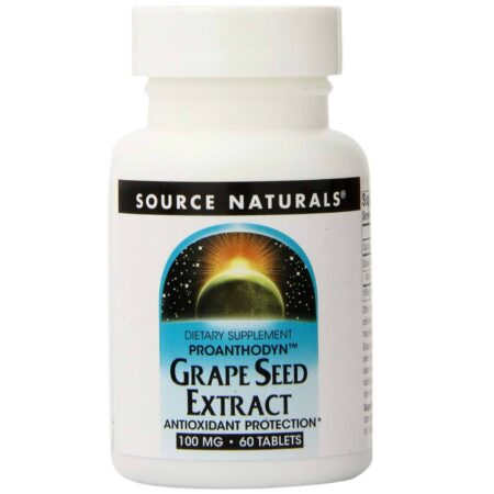 Source Naturals Extrato de semente de uva 100 mg 60 Tabletes