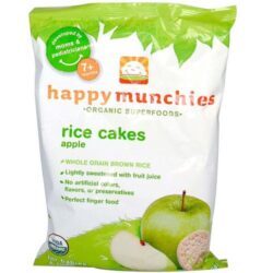 Happy Bebê Feliz Munchies Bolinhos de Arroz com Maçã 140g - Lanche Saudável para Crianças