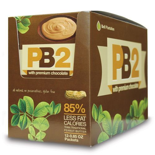 Pasta de Amendoim em Pó Bell Plantation PB2 com Chocolate - 12 Unidades de 24g Cada