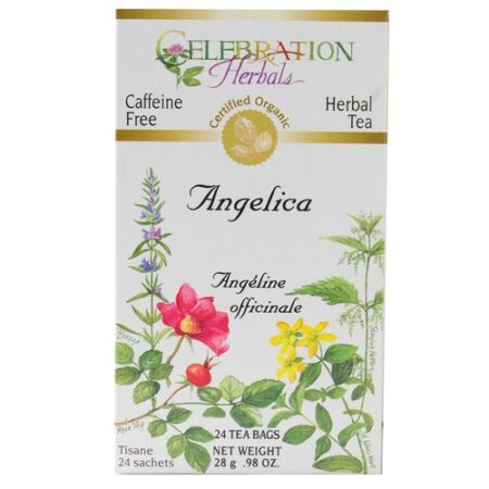 Celebration Herbals Herbal Tea, Chá de Raíz de Angelica Orgânica - 24 Saquinhos de Chá