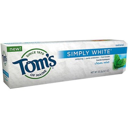 Tom's of Maine, Creme Dental com Flúor Simply White® - 133,2 g