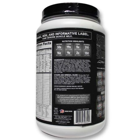 CytoSport, Mix de Proteínas Muscle Milk®, Creme de Baunilha - 2.47 lbs/ 1120 g - Image 3