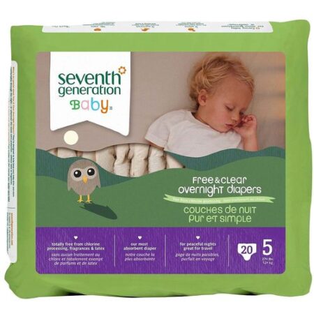 Seventh Generation, Fraldas Descartáveis Noturnas Estágio 5 (Acima de 12 kg) - 20 Fraldas