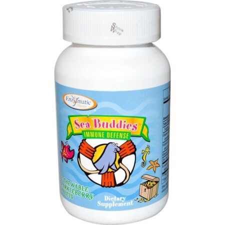 Enzymatic Therapy, Sea Buddies Defesa Imune - 60 Pastilhas Mastigáveis