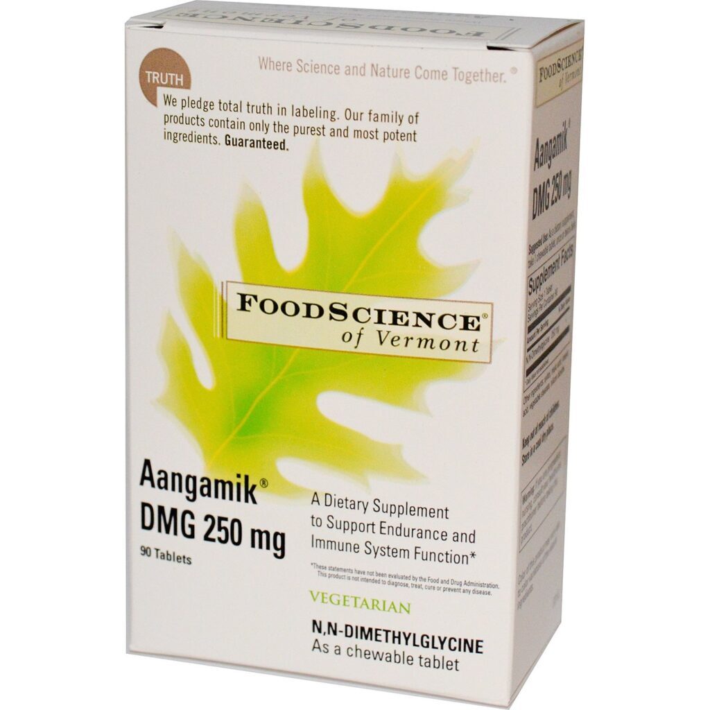 Food Science of Vermont Aangamik DMG 250 mg - 90 Tabletes: Energia e Bem-Estar Essenciais