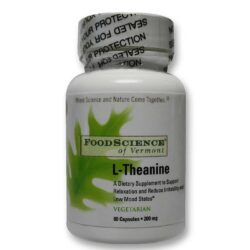 L-Theanine Food Science of Vermont 60 Cápsulas: Relaxamento e Foco Natural