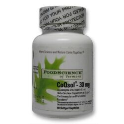 CoQsol 30mg 60 Cápsulas - Food Science of Vermont para Energia e Saúde no Brasil