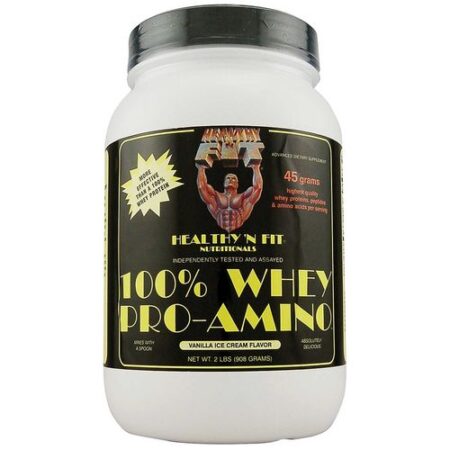 Healthy N Fit, 100% Whey Pro-Amino, Baunilha - 908 g (2 lbs)