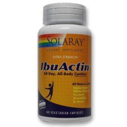 Solaray IbuActin™ Alívio da Dor 60 Cápsulas Vegetarianas: Solução Natural para Desconforto
