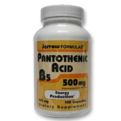 Jarrow Formulas Ácido Pantotênico 500 mg - 100 Cápsulas: Vitalidade e Bem-Estar
