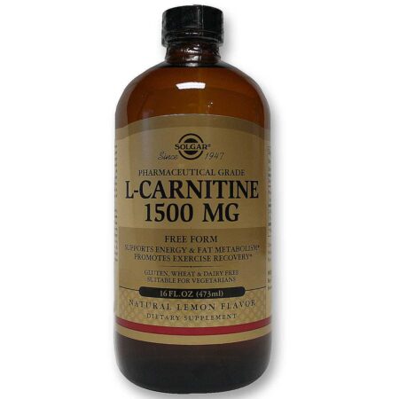 Solgar, L-Carnitina 1500 mg Limão - 16 fl oz (473 ml)