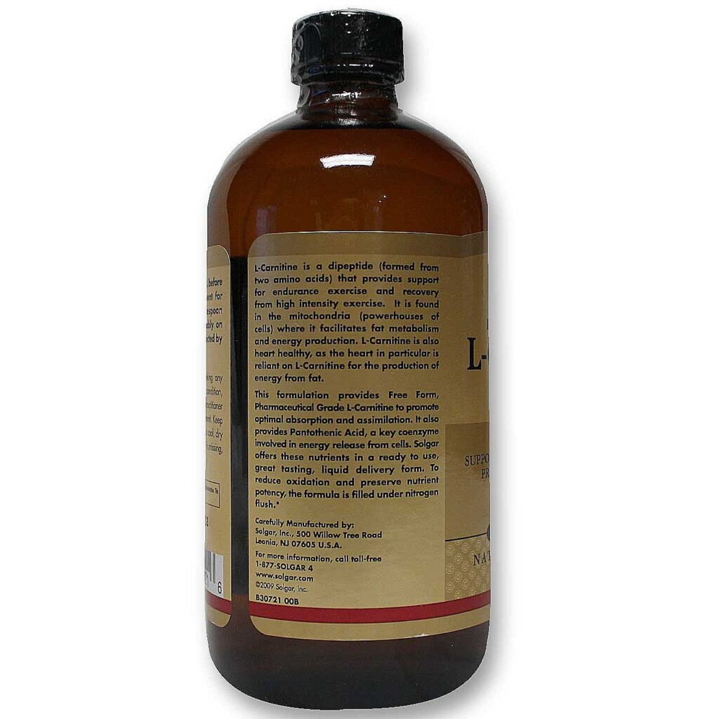 Solgar L-Carnitina 1500 mg Sabor Limão - Líquido 473 ml: Energia e Metabolismo para o Brasil - Imagem 3